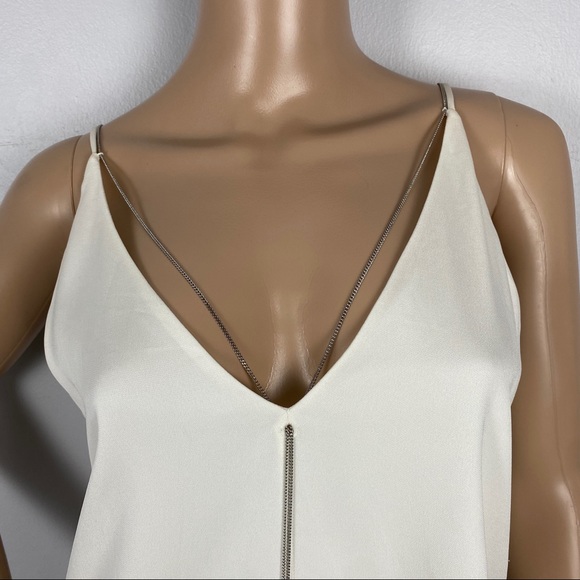 NEW T BY ALEXANDER WANG IVORY CHAIN DETAIL DRESS - Picture 3 of 9